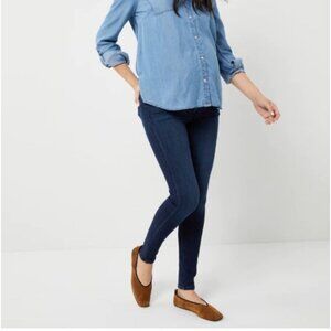 Joe's Maternity Jeans The Icon Mid Rise Stretch Skinny Ankle Dark wash